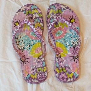 Y2K Vera Bradley butterfly flip flops